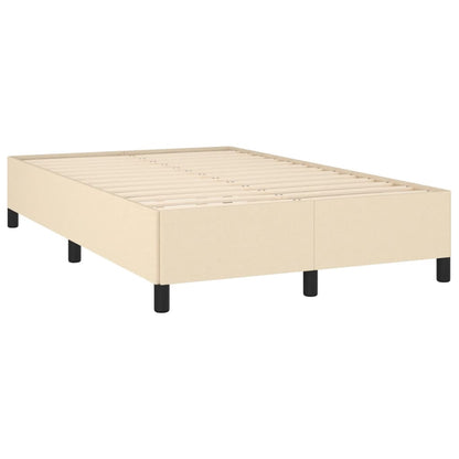 Letto a Molle con Materasso e LED Crema 120x190 cm in Tessuto | homemem39
