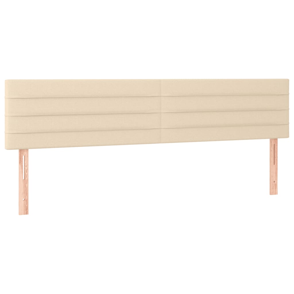 Letto a Molle con Materasso e LED Crema 120x190 cm in Tessuto | homemem39