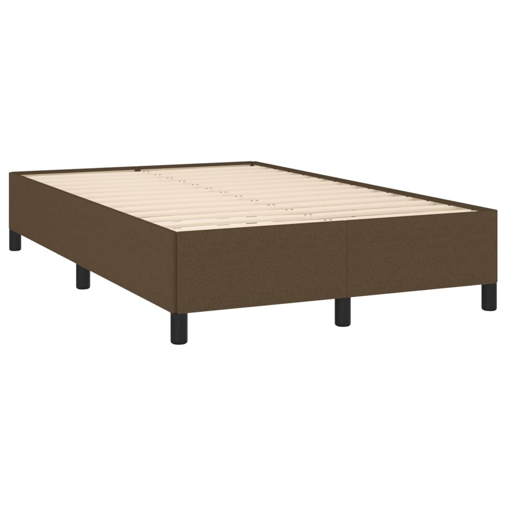 Letto a Molle Materasso e LED MarroneScuro 120x190cm in Tessuto | homemem39