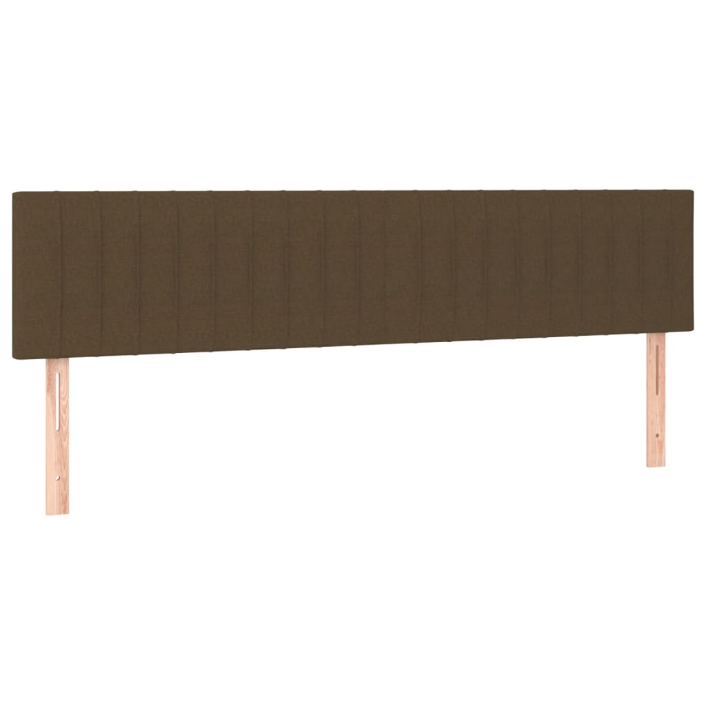 Letto a Molle Materasso e LED MarroneScuro 120x190cm in Tessuto | homemem39