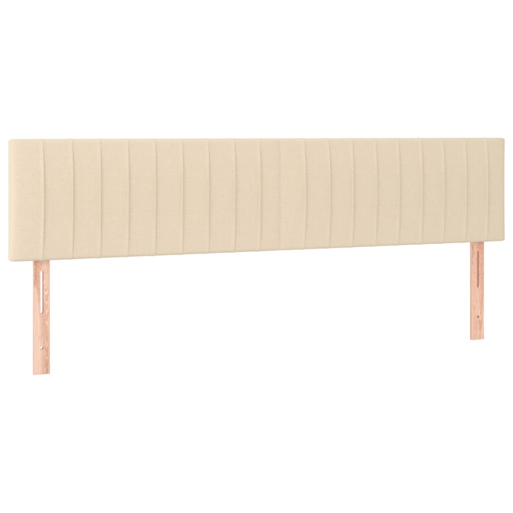 Letto a Molle con Materasso e LED Crema 120x190 cm in Tessuto | homemem39