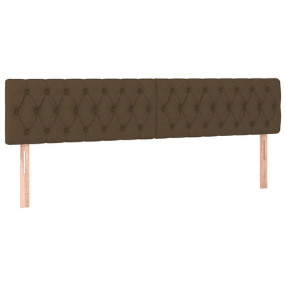 Letto a Molle Materasso e LED MarroneScuro 120x190cm in Tessuto | homemem39