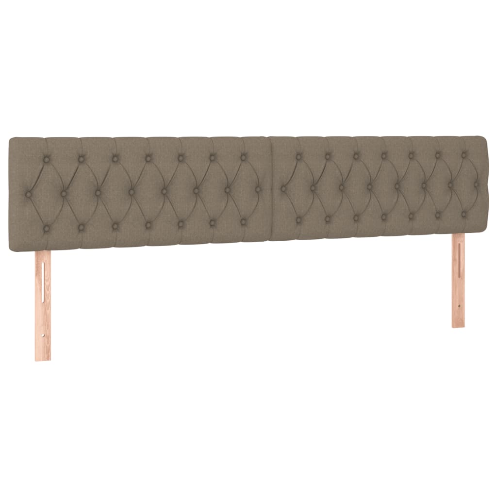 Letto a Molle con Materasso e LED Tortora 120x190 cm in Tessuto | homemem39