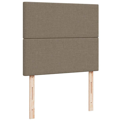 Letto a Molle con Materasso e LED Tortora 120x190 cm in Tessuto | homemem39