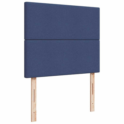 Letto a Molle con Materasso e LED Blu 120x190 cm in Tessuto