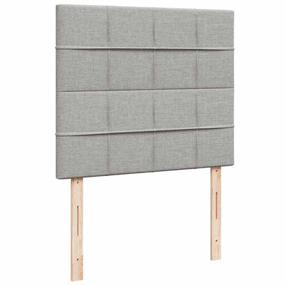 Letto a Molle Materasso e LED Grigio Chiaro 120x190 cm Tessuto - homemem39