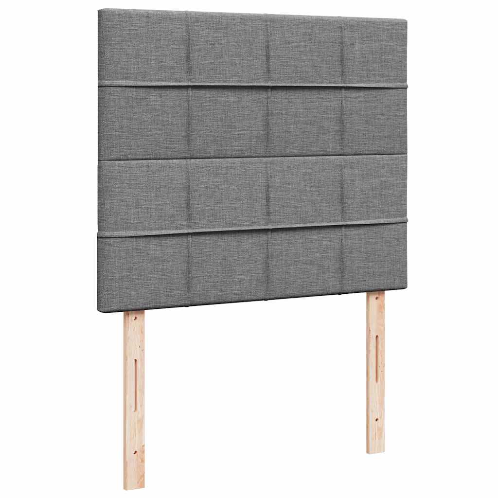 Letto a Molle Materasso e LED Grigio Scuro 120x190cm in Tessuto - homemem39