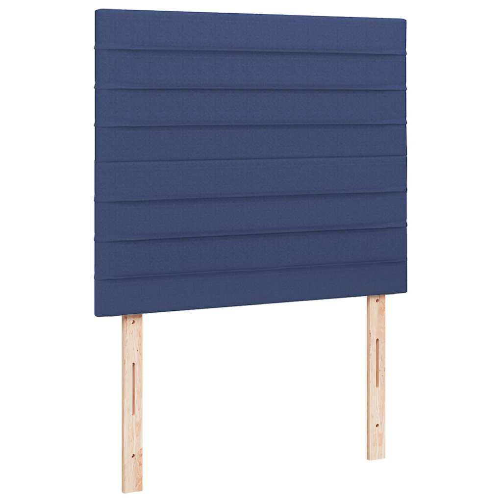 Letto a Molle con Materasso e LED Blu 120x190 cm in Tessuto
