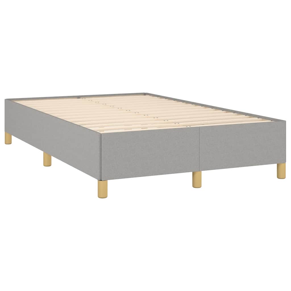 Letto a Molle Materasso e LED Grigio Chiaro 120x190 cm Tessuto