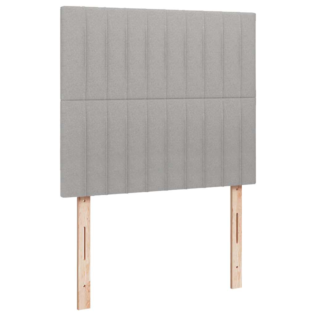 Letto a Molle Materasso e LED Grigio Chiaro 120x190 cm Tessuto