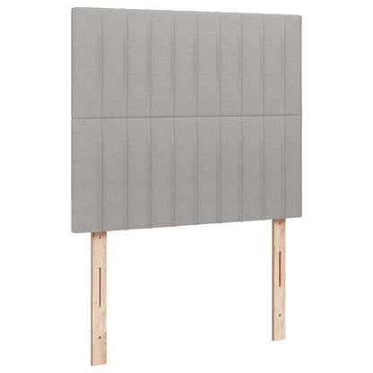 Letto a Molle Materasso e LED Grigio Chiaro 120x190 cm Tessuto