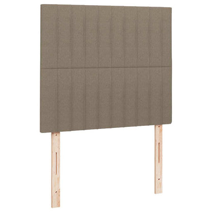 Letto a Molle con Materasso e LED Tortora 120x190 cm in Tessuto