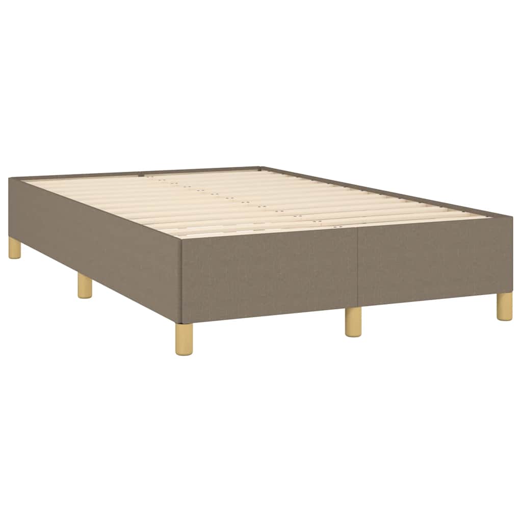 Letto a Molle con Materasso e LED Tortora 120x190 cm in Tessuto | homemem39
