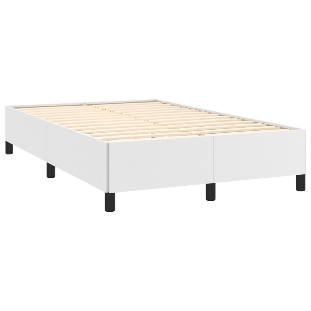 Giroletto Molle con Materasso e LED Bianco 120x190cm Similpelle | homemem39