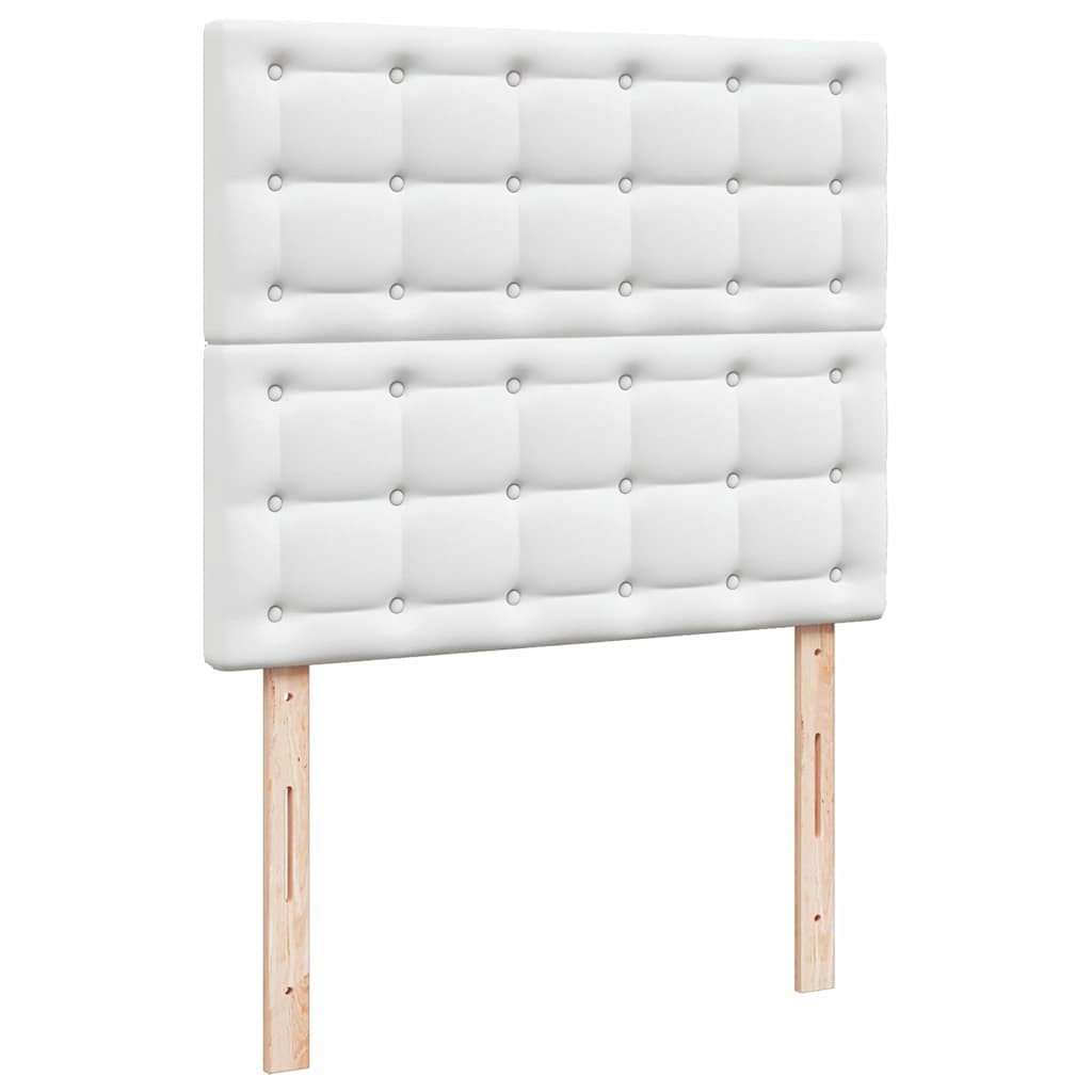 Giroletto Molle con Materasso e LED Bianco 120x190cm Similpelle | homemem39