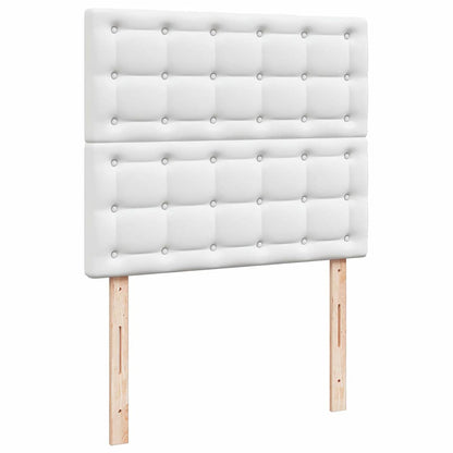 Giroletto Molle con Materasso e LED Bianco 120x190cm Similpelle | homemem39