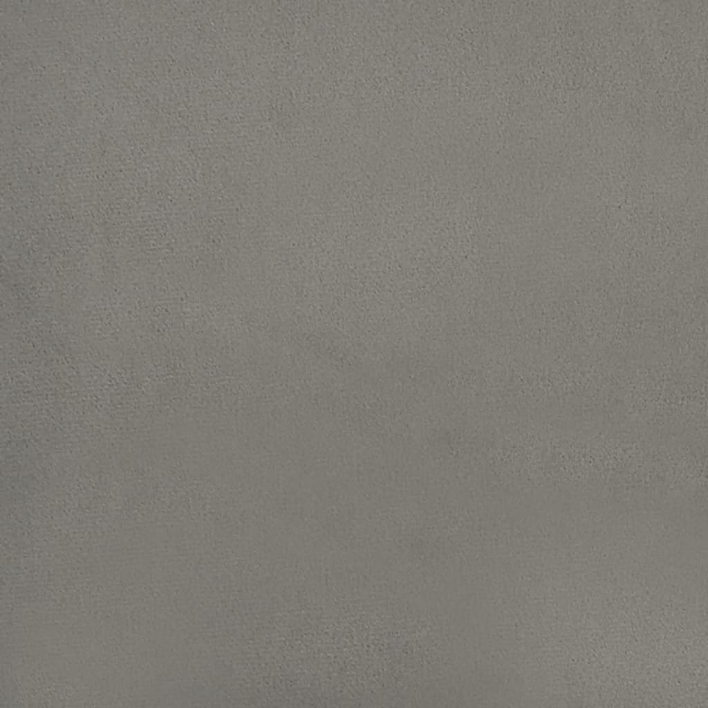 Letto a Molle Materasso e LED Grigio Chiaro 120x190 cm Velluto | homemem39