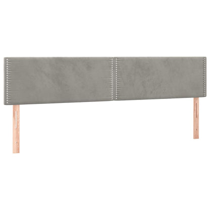 Letto a Molle Materasso e LED Grigio Chiaro 120x190 cm Velluto | homemem39