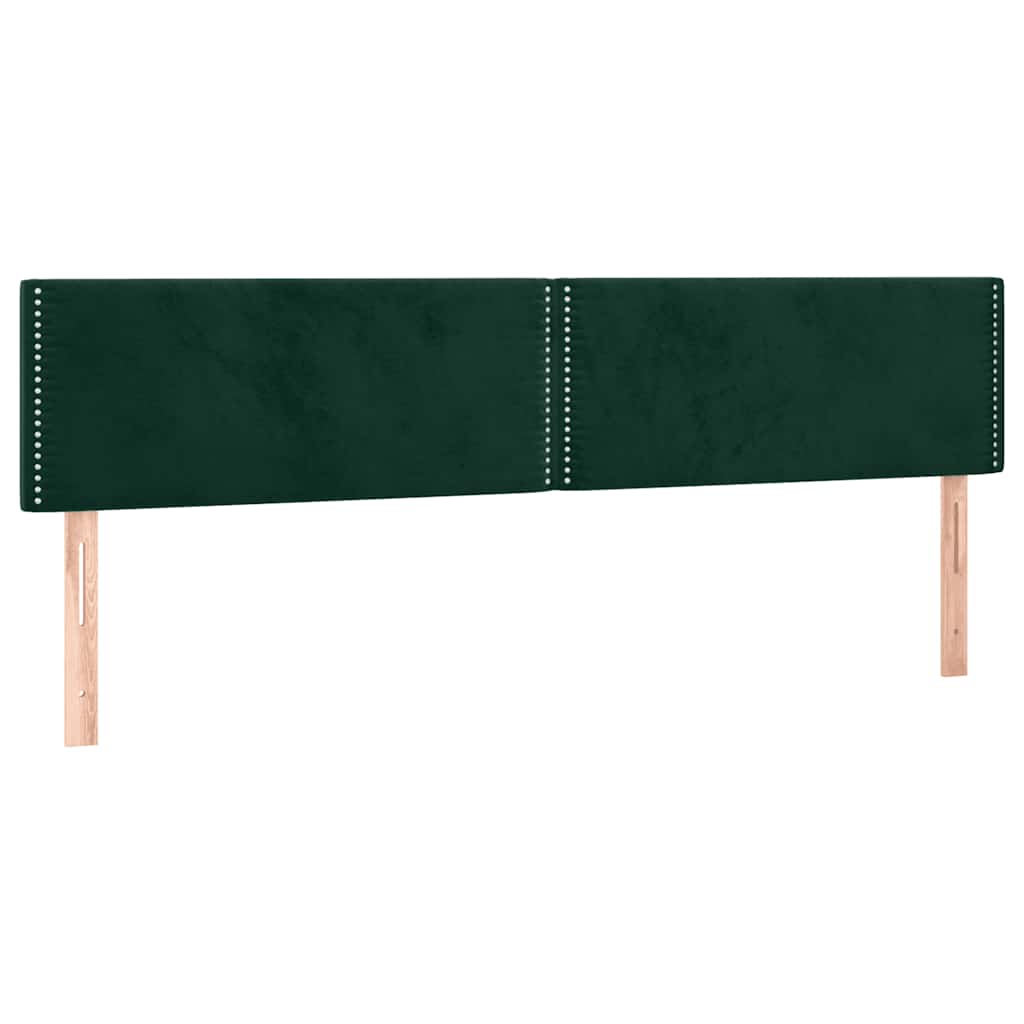 Letto a Molle con Materasso e LED Verde Scuro 120x190cm Velluto | homemem39