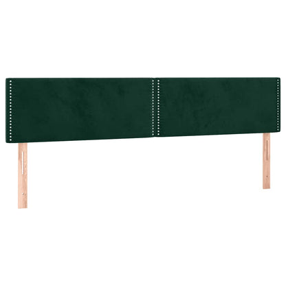 Letto a Molle con Materasso e LED Verde Scuro 120x190cm Velluto | homemem39
