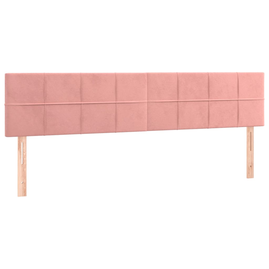Letto a Molle con Materasso e LED Rosa 120x190 cm in Velluto