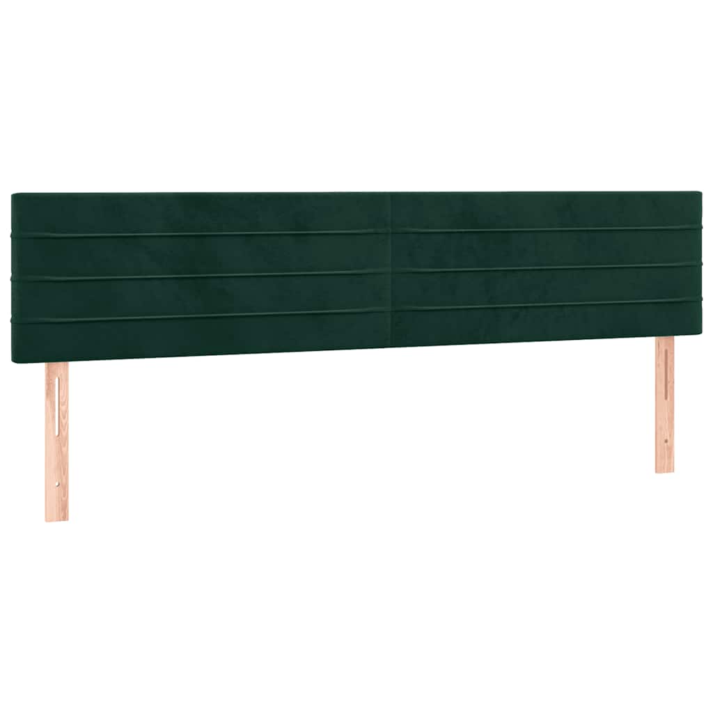 Letto a Molle con Materasso e LED Verde Scuro 120x190cm Velluto | homemem39