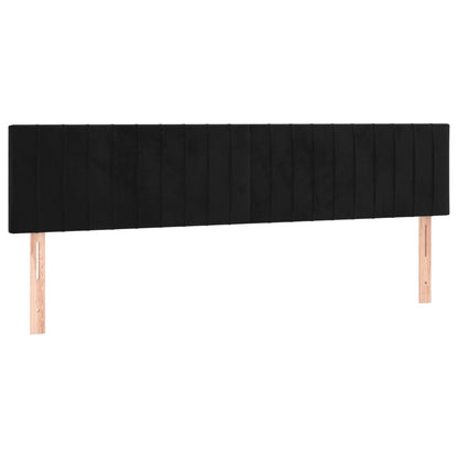 Letto a Molle con Materasso e LED Nero 120x190 cm in Velluto