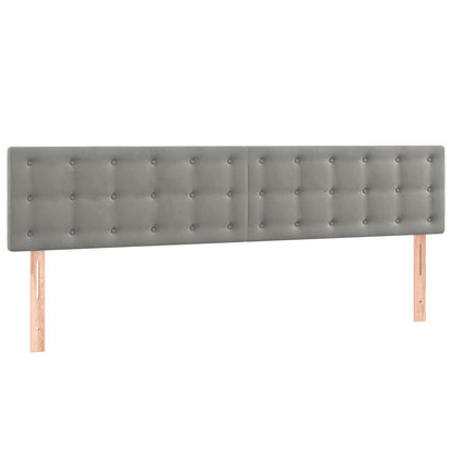 Letto a Molle Materasso e LED Grigio Chiaro 120x190 cm Velluto | homemem39