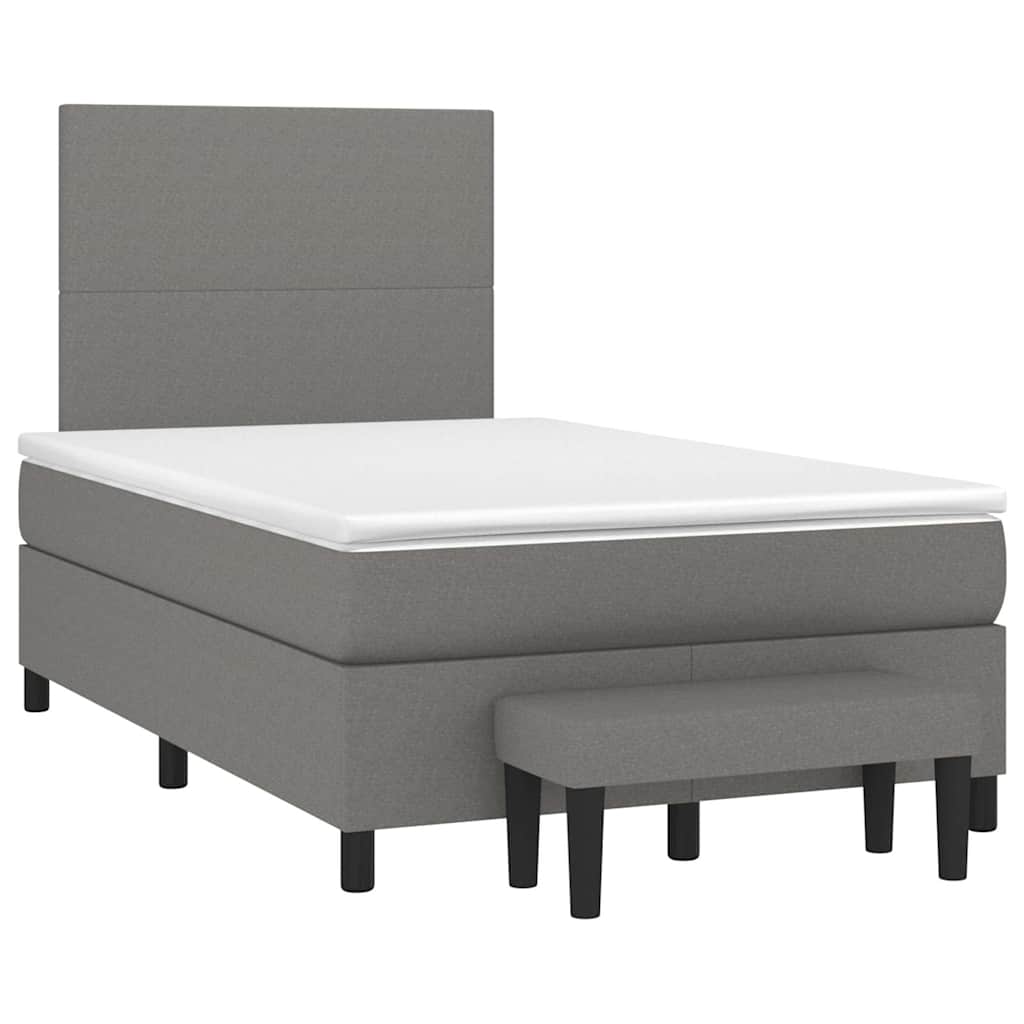 Giroletto a Molle con Materasso Marrone Scuro 120x190cm Tessuto | homemem39