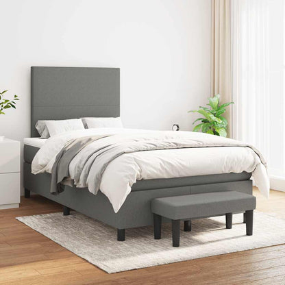 Giroletto a Molle con Materasso Marrone Scuro 120x190cm Tessuto | homemem39
