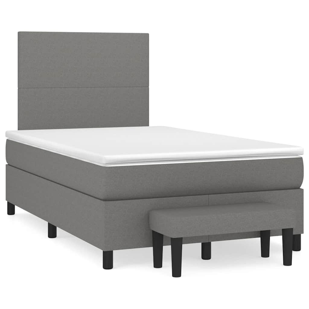 Giroletto a Molle con Materasso Marrone Scuro 120x190cm Tessuto | homemem39