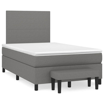 Giroletto a Molle con Materasso Marrone Scuro 120x190cm Tessuto | homemem39