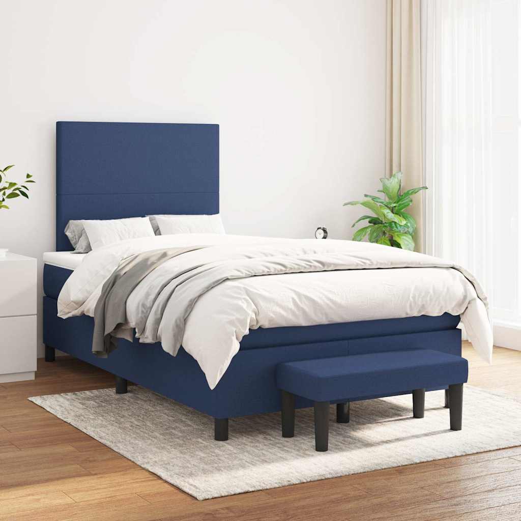 Giroletto a Molle con Materasso Blu 120x190 cm in Tessuto | homemem39
