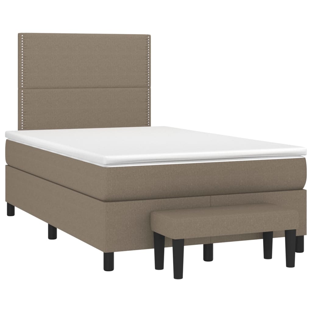 Giroletto a Molle con Materasso Tortora 120x190 cm in Tessuto | homemem39