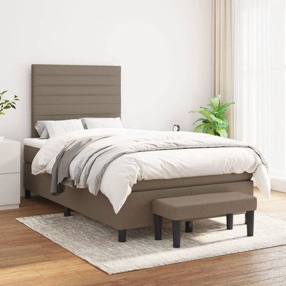 Giroletto a Molle con Materasso Tortora 120x190 cm in Tessuto | homemem39