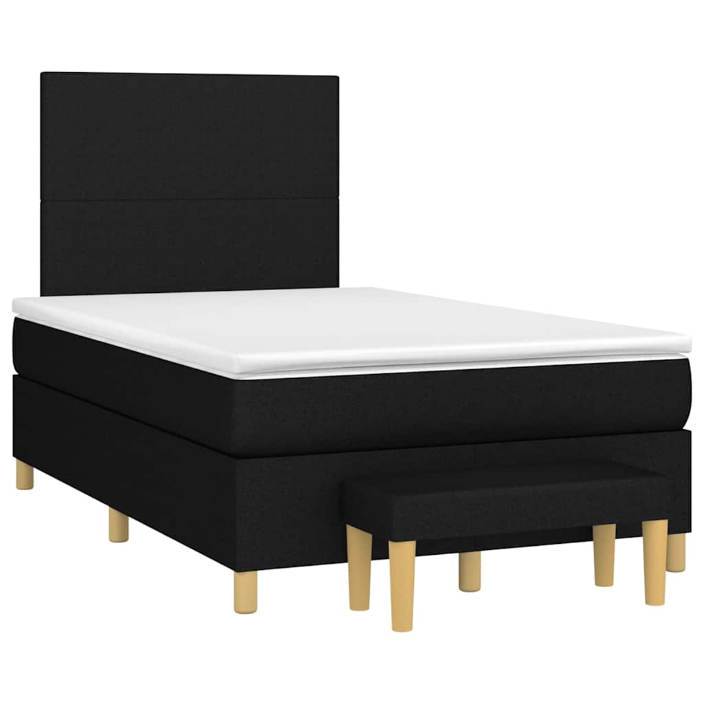 Giroletto a Molle con Materasso Nero 120x190 cm in Tessuto | homemem39