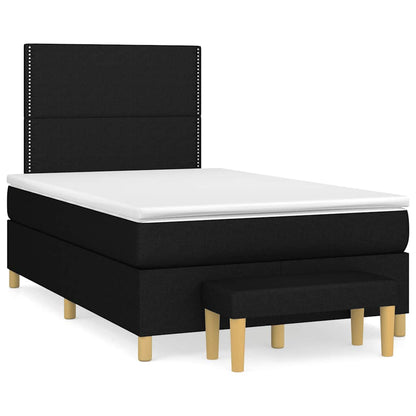 Giroletto a Molle con Materasso Nero 120x190 cm in Tessuto | homemem39