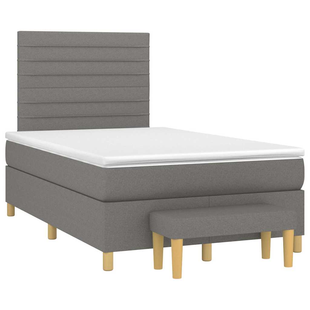Giroletto a Molle con Materasso Nero 120x190 cm in Tessuto | homemem39