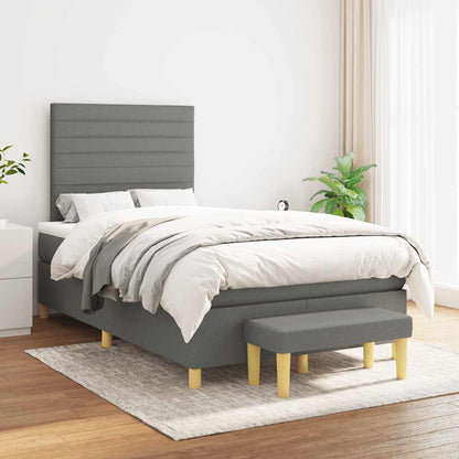 Giroletto a Molle con Materasso Nero 120x190 cm in Tessuto | homemem39
