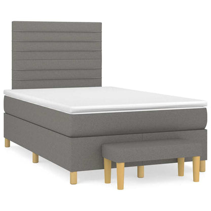 Giroletto a Molle con Materasso Nero 120x190 cm in Tessuto | homemem39
