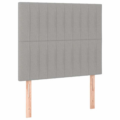 Giroletto a Molle con Materasso Grigio Chiaro 120x190cm Tessuto