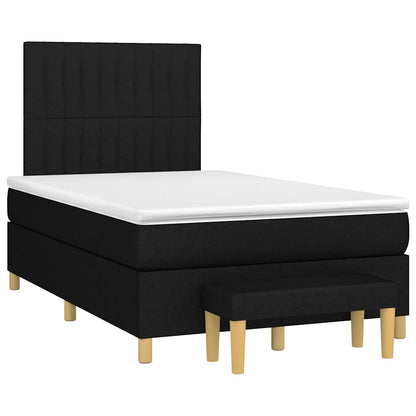 Giroletto a Molle con Materasso Nero 120x190 cm in Tessuto | homemem39