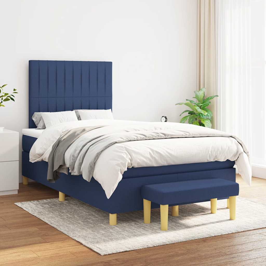 Giroletto a Molle con Materasso Blu 120x190 cm in Tessuto | homemem39