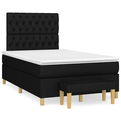 Giroletto a Molle con Materasso Nero 120x190 cm in Tessuto | homemem39