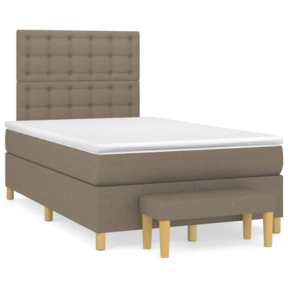Giroletto a Molle con Materasso Tortora 120x190 cm in Tessuto | homemem39
