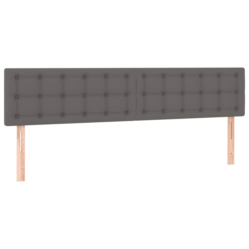 Giroletto a Molle con Materasso Grigio 120x190 cm in Similpelle | homemem39