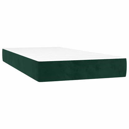 Giroletto a Molle con Materasso Verde Scuro 120x190 cm Velluto | homemem39