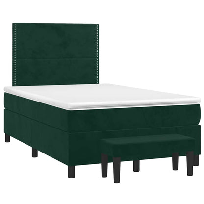Giroletto a Molle con Materasso Verde Scuro 120x190 cm Velluto | homemem39