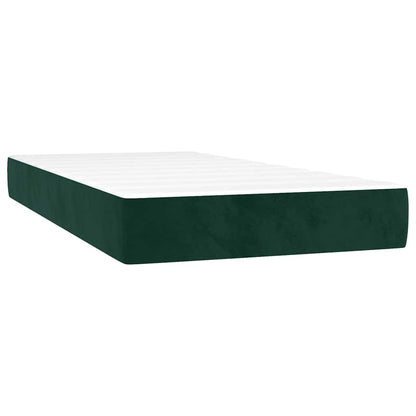 Giroletto a Molle con Materasso Verde Scuro 120x190 cm Velluto | homemem39
