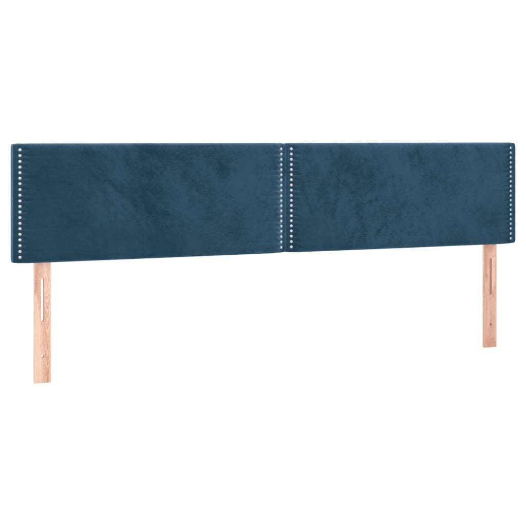 Giroletto a Molle con Materasso Blu Scuro 120x190 cm in Velluto | homemem39